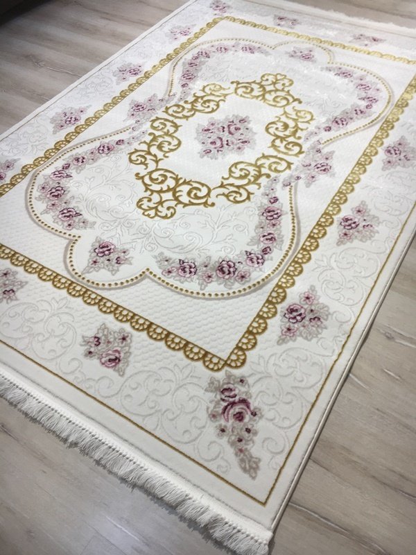 Safyün Halı Gold 4405Krem 160x230cm Saçaklı Salon Halısı