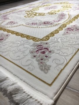 Safyün Halı Gold 4405Krem 160x230cm Saçaklı Salon Halısı