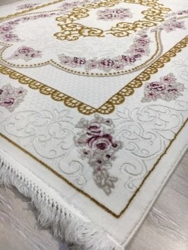 Safyün Halı Gold 4405Krem 160x230cm Saçaklı Salon Halısı