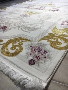 Safyün Halı Gold 4334Krem 160x230cm Saçaklı Salon Halısı