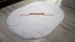 Yamalı Home Tavşan Tüyü Beyaz 140x200 cm Oval Halı
