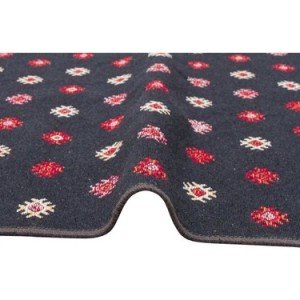 Eko Halı Arya Kilim AR11 Antrasit Kırmızı Çift Taraflı Kilim 80x150 cm