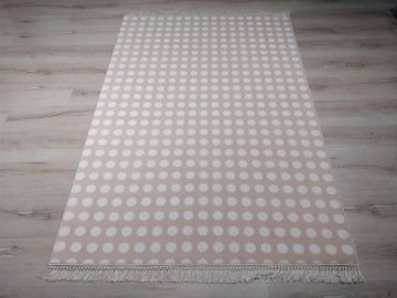 YamalıHome Bambu Kilim PT30 Pudra Puanlı 120x180 cm Pratik Halı