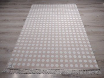 YamalıHome Bambu Kilim PT30 Pudra Puanlı 120x180 cm Pratik Halı