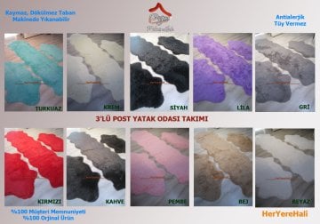 Doğuş Peluş Tavşan Tüyü Post 3lü Yatak Odası Takımı