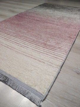 YAMALI home Monaco M108Gri Pembe 80x150 cm Dokuma Yolluk