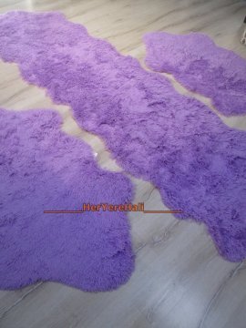 Doğuş Peluş Tavşan Tüyü Post 3lü Yatak Odası Takımı Lila