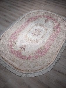 Joker Tiffany Concept Sandy TSY06APembe 160x230 Oval Kadife Kaymaz Halı