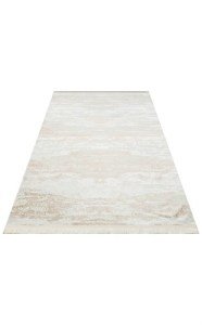 Eko Halı Sateen ST01 Krem Bej Hav Toz Vermez Yıkanabilir Kaymaz İnce Dokuma Modern Halı 120x180 cm
