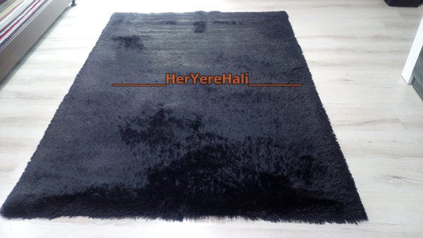 Doğuş Tavşan Tüyü Siyah 80x300 cm Peluş Yolluk
