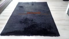Doğuş Tavşan Tüyü Siyah 80x300 cm Peluş Yolluk