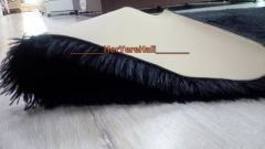 Doğuş Tavşan Tüyü Siyah 80x300 cm Peluş Yolluk
