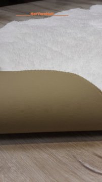Yamalı Home Tavşan Tüyü Beyaz Post Halı 70x200 cm