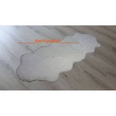 Yamalı Home Tavşan Tüyü Beyaz Post Halı 70x200 cm