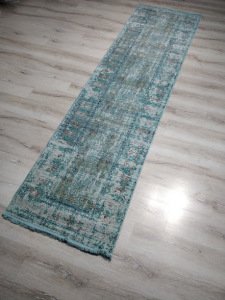 Antik 9506Turkuaz Halı Yolluk 80x300 cm