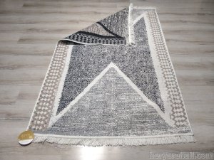 Eko Halı Arya Kilim AR02Grey Gri Çift Taraflı Kilim 120x180 cm
