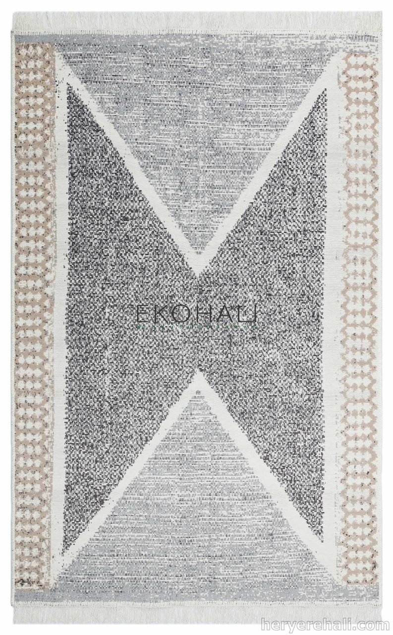 Eko Halı Arya Kilim AR02Grey Gri Çift Taraflı Kilim 120x180 cm