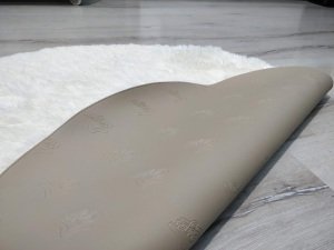 Doğuş Tavşan Tüyü Beyaz 100x100 cm Peluş Yuvarlak halı