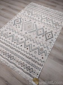 Eko Halı Arya Kilim AR05BejBlue Mavi Kahve Çift Taraflı Kilim 120x180 cm