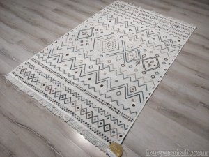 Eko Halı Arya Kilim AR05BejBlue Mavi Kahve Çift Taraflı Kilim 120x180 cm