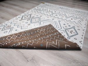 Eko Halı Arya Kilim AR05BejBlue Mavi Kahve Çift Taraflı Kilim 120x180 cm