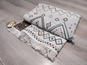 Eko Halı Arya Kilim AR05BejBlue Mavi Kahve Çift Taraflı Kilim 120x180 cm
