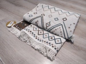 Eko Halı Arya Kilim AR05BejBlue Mavi Kahve Çift Taraflı Kilim 120x180 cm