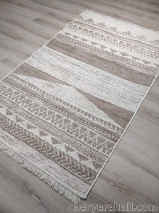 Eko Halı Arya Kilim AR06Natural Krem Bej Çift Taraflı Kilim 120x180 cm