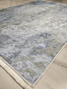 Yamalı Home Savona 3609Gri Mavi 120x165 cm Saçaklı Kilim
