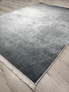 Yamalı Home Savona 3608Mavi Gri 120x165 cm Saçaklı Kilim