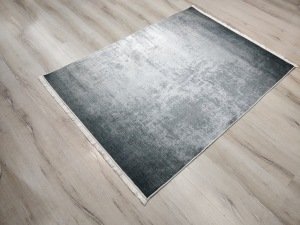 Yamalı Home Savona 3608Mavi Gri 120x165 cm Saçaklı Kilim