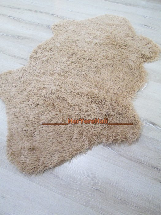 Doğuş Tavşan Tüyü Bej Post Halı 80x140 cm