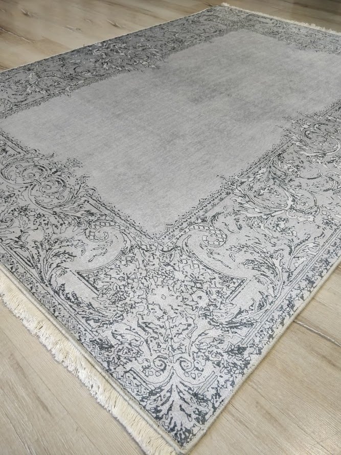 Yamalı Home Savona 3605Gri 120x165 cm Saçaklı Kilim