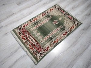 Halı Sarayı Uşak Namazlık Seccade USNZ2Yeşil %100 Saf Yün 80x125 cm