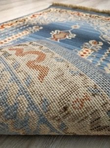 Saray Halı Uşak Namazlık Seccade USNZ2Mavi %100 Saf Yün 80x125 cm