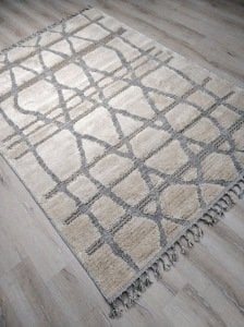 Eko Halı Sydney SDY03 White Grey Modern Dokulu Halı 170X240 cm