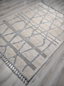 Eko Halı Sydney SDY03 White Grey Modern Dokulu Halı 170X240 cm