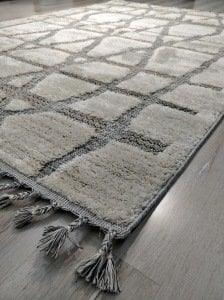 Eko Halı Sydney SDY03 White Grey Modern Dokulu Halı 170X240 cm