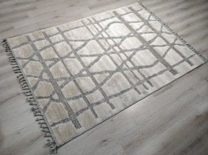 Eko Halı Sydney SDY03 White Grey Modern Dokulu Halı 170X240 cm