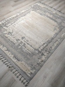 Eko Halı Sydney SDY02 White Grey Modern Dokulu Halı 170X240 cm