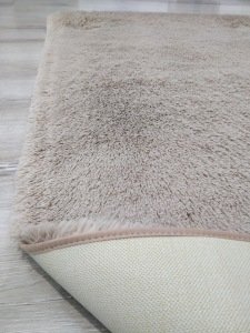 YamalıHome Tavşan Tüyü Açık Kahve 120x180 cm Peluş Post Halı