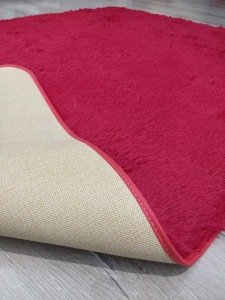 YamalıHome Tavşan Tüyü Kırmızı 120x180 cm Peluş Post Halı