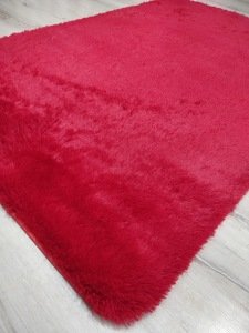 YamalıHome Tavşan Tüyü Kırmızı 120x180 cm Peluş Post Halı