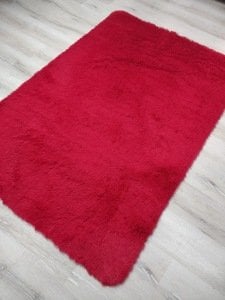 YamalıHome Tavşan Tüyü Kırmızı 120x180 cm Peluş Post Halı