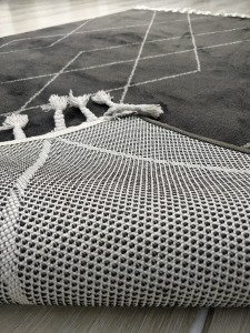 Eko Halı Urban URB02 Siyah Gri Kilim Desenli Halı 120x180 cm