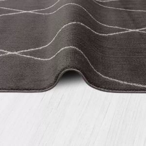 Eko Halı Urban URB02 Siyah Gri Kilim Desenli Halı 120x180 cm