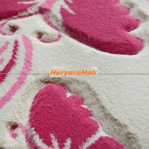 Tarz Antialerjik Çocuk Halısı 508Pembe Kelebek 120x180 cm