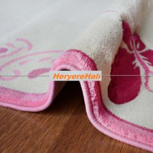Tarz Antialerjik Çocuk Halısı 508Pembe Kelebek 120x180 cm