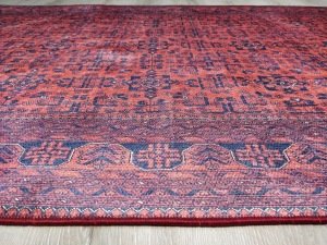 Yamalı Home 172Kırmızı-Kuka 110x160 cm Saçaklı Kilim