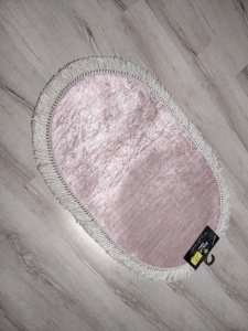 Yamalı Home Banyo Eva K1889 Pembe 2'li Klozet Takımı Oval Banyo Paspası